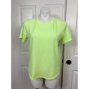 Lululemon High Neck Run and Train T-Shirt Yellow Size M